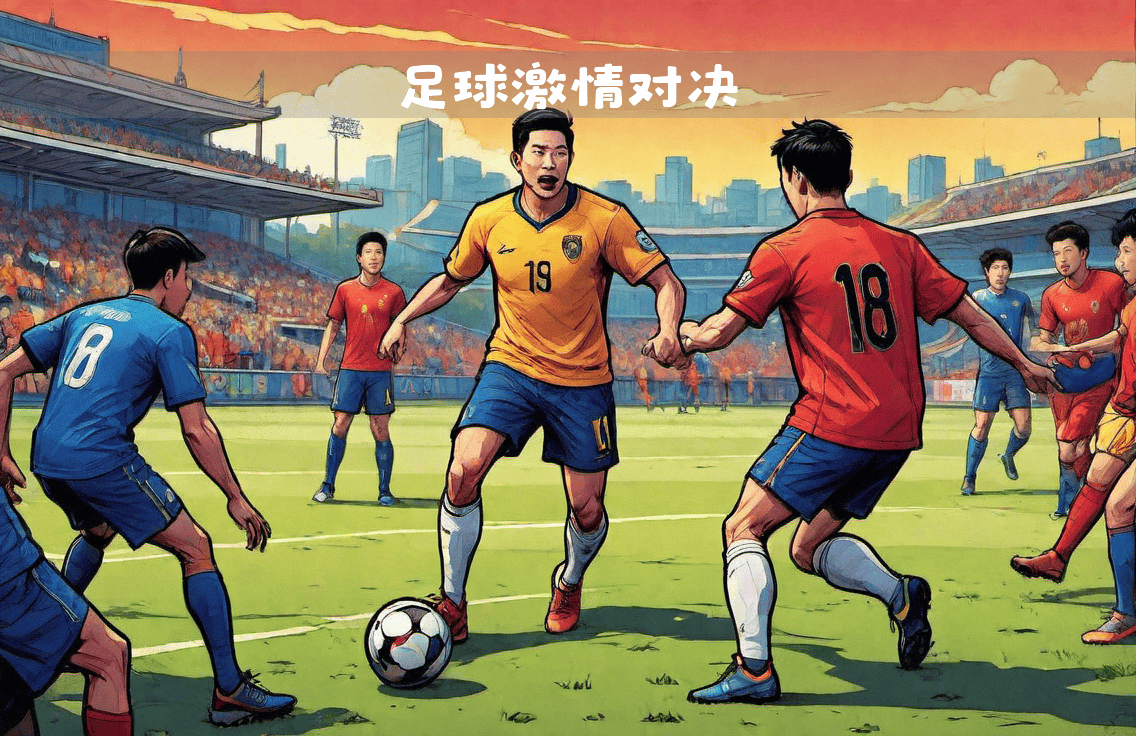 激情足球比赛，场上奔跑尽显拼搏